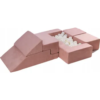 Hra na zahradu Multifunkční dětské hřiště pro děti Růžová Velvet Bricks Set MeowBaby