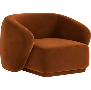 Křeslo Maison Heritage Terakotově oranžové sametové křeslo Jane
