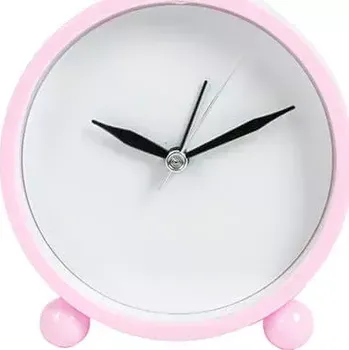 Hodiny Budík s vlastním potiskem, fotkou - Barva Růžová