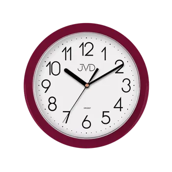 Hodiny Fialové moderní netikající sweep hodiny JVD HP612.10