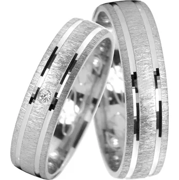 Prsten Celebrate White - moderní snubní prstýnky s diamantováním