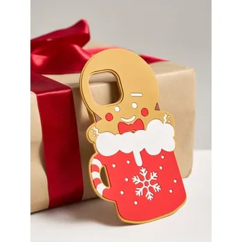 Pouzdro na mobilní telefon Sinsay - Pouzdro na iPhone 13/14 ve tvaru perníkového mužíka - vícebarevná - 625CH-MLC - 625CH-MLC-ONE-1