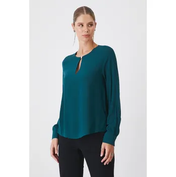 Dámská halenka Halenka Medicine dámská, tyrkysová barva, hladká RW24.BDD051 69X, vel. XS