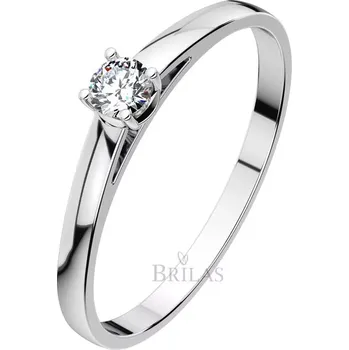 Prsten Diona W Briliant (4 mm) - jemný zásnubní prsten z bílého zlata