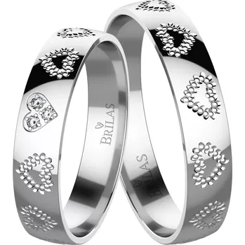 Prsten Label White - snubní prsteny z bílého zlata