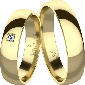 Prsten Dalie Gold - jednoduché snubní prsteny ze žlutého zlata