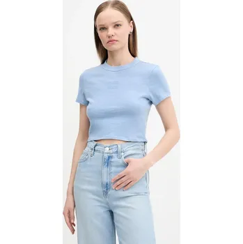 Pánské tričko Bavlněné tričko Tommy Jeans modrá barva, DW0DW20329 95X, vel. M