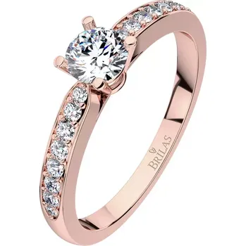 Prsten Lenka R Briliant - zásnubní prsten z růžového zlata