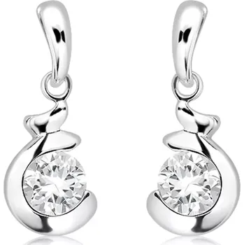 Náušnice Irska S White Topaz - stříbrné náušnice s bílým topazem