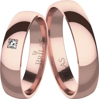 Prsten Dalie Red - jednoduché snubní prsteny z červeného zlata