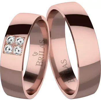 Prsten Malena Red Briliant - snubní prsteny z červeného zlata