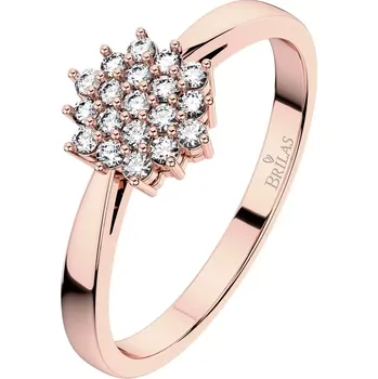 Prsten Krasomila Princess R Briliant - zásnubní prsten z růžového zlata