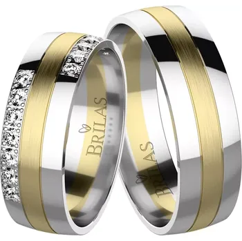 Prsten Trojan Colour GW - snubní prsteny z kombinovaného zlata