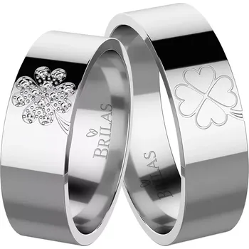 Prsten Albion White Briliant - snubní prsteny z bílého zlata