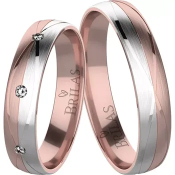 Prsten Brenda Colour RW - kombinované zlaté snubní prsteny