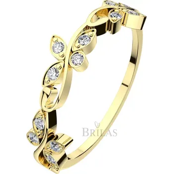 Prsten Jarilo G Briliant - prsten s motýlky ze žlutého zlata