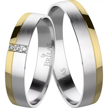Prsten Petra Colour GW - snubní prsteny z bílého a žlutého zlata