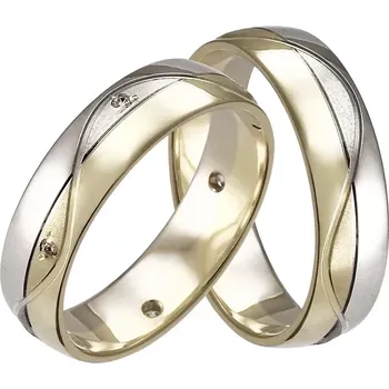 Prsten Saturnino Colour GW - zlaté zdobené snubní prsteny