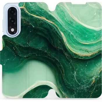 Pouzdro na mobilní telefon Flipové pouzdro Mobiwear - OnePlus Nord 5 - VP38S Zelený mramor (Knížkové flip pouzdro, obal, kryt na mobil OnePlus Nord 5 - VP38S Zelený mramor, materiál Umělá kůže + TPU - ochrana 360°, stojánek, silikonová vanička, magnetické zavírání)