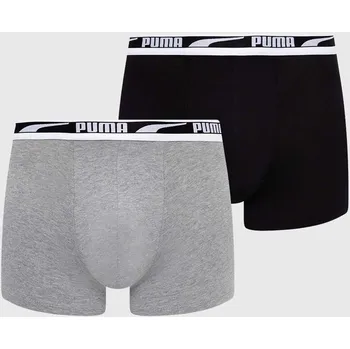 Boxerky Boxerky Puma Everyday Logo 2-pack pánské, šedá barva, 938325 90X, vel. XXL