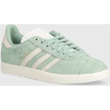 Dámské tenisky Kožené tenisky adidas Originals Gazelle zelená barva, IG4393 67X, EUR 36
