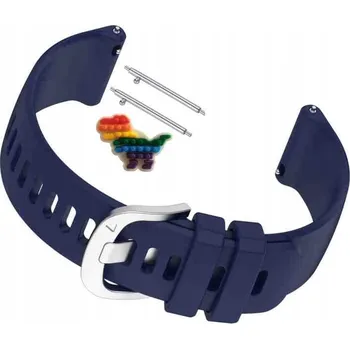 Opasek Pásek Řemínek pro Pacific Gold PC00156, silikonová spona, stříbrná, tmavě modrá