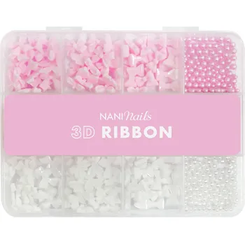 NANI 3D Mašličky - bílé, růžové, červené