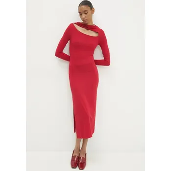 Dámské šaty Šaty Answear.LAB červená barva, midi WA24.SUD02A 33X, vel. XL