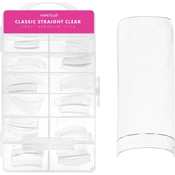 NANI tipy v boxu, 120 ks, 10 vel. - Clear, krátká lep. plocha