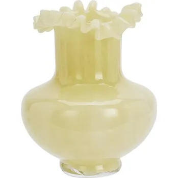 Váza Dekorativní váza Madam Stoltz 15 x 19,5 cm J71242079BE žlutá 10X