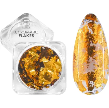 NANI lešticí pigment Chromatic Flakes - Dark Gold