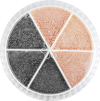 NANI zdobení karusel "kaviár" - Rose Gold/Gun Grey