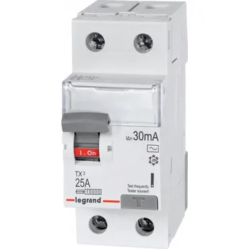 Proudový chránič LEGRAND TX3 PROUDOVÝ CHRÁNIČ 25A 2P 30mA