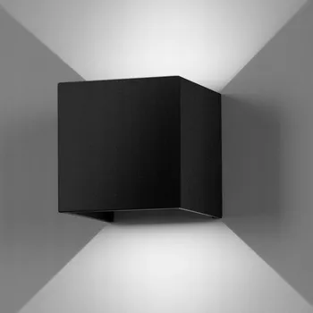 Nástěnné svítidlo LED SVĚTLO NÁSTĚNNÉ Černé MODERNÍ KREATIVNÍ 20W studená bílá