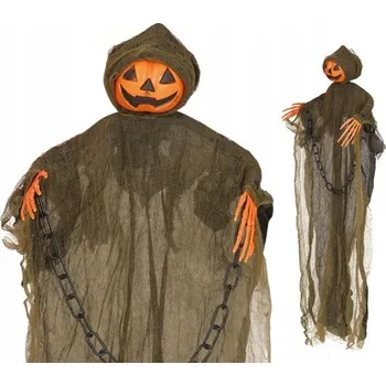 Visací dekorace Dýně s řetězem 98cm