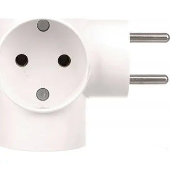 Elektrická zásuvka Pawbol D.3804 3zásuvkový Rozbočka , bílý