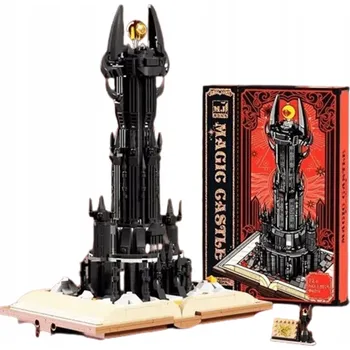 ostatní stavebnice LOTR Magický hrad Barad-dûr LED - Stavebnice MJI 13018 MOC 969 dílů TECHNIC