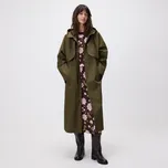 Reserved - Bavlněný kabát s kapucí - zelená - 038HV-87X - 038HV-87X-M