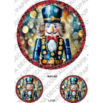 Umělecký papír Rýžový a soft papír na decoupage - Louskáček - KB2339 Materiál: Soft, Rozměr: A4