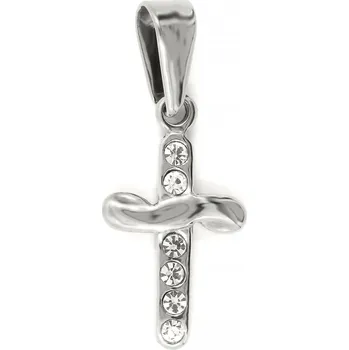 Přívěsek BRUNOshop.cz Přívěsek malý KŘÍŽEK s kamínky