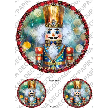 Umělecký papír Rýžový a soft papír na decoupage - Louskáček - KB2341 Materiál: Soft, Rozměr: A4