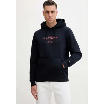 Pánská mikina Mikina Tommy Hilfiger pánská, tmavomodrá barva, s kapucí, s potiskem, MW0MW40864 59X, vel. XL