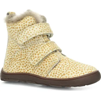 Dívčí zimní obuv Bisgaard Emil Lamb Brown Dots zimní barefoot boty Velikost boty (EU): 27, Vnitřní délka boty: 159, Vnitřní šířka boty: 65