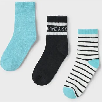 Dětské ponožky Mayoral 3-pack tyrkysová barva, 10914 10914.6F.Mini.PPYA 66X, vel. 18/22