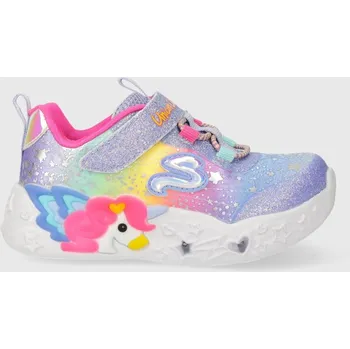Dívčí obuv Dětské sneakers boty Skechers UNICORN CHARMER TWILIGHT DREAM fialová barva 302681N 54X, EUR 21
