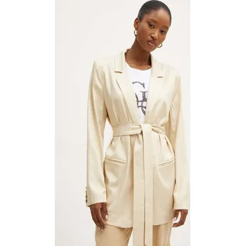 Dámské sako Sako Guess JONI béžová barva, W4YN59 WGCA0 W4YN59.WGCA0 80X, vel. S