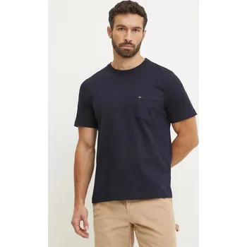 Pánské tričko Bavlněné tričko Tommy Hilfiger MW0MW37283 námořnická modř 59X, vel. L