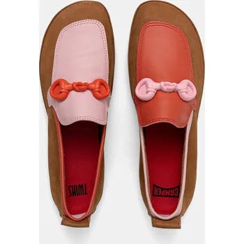 Dámské mokasíny Kožené mokasíny Camper TWS dámské, hnědá barva, na plochém podpatku, K201833-002 K201833.002 88X, EUR 39