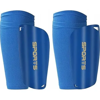 Chránič nohou CHRÁNIČE HOLENÍ PRO DĚTSKÉ FOTBALOVÉ HOLENĚ MODRÉ