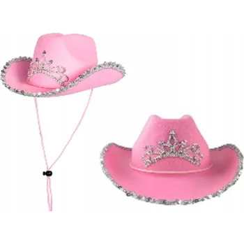 Karnevalový doplněk SUPER Kovbojský klobouk růžový D2929 s diadémem Rozlučka Se Svobodou Kovbojka